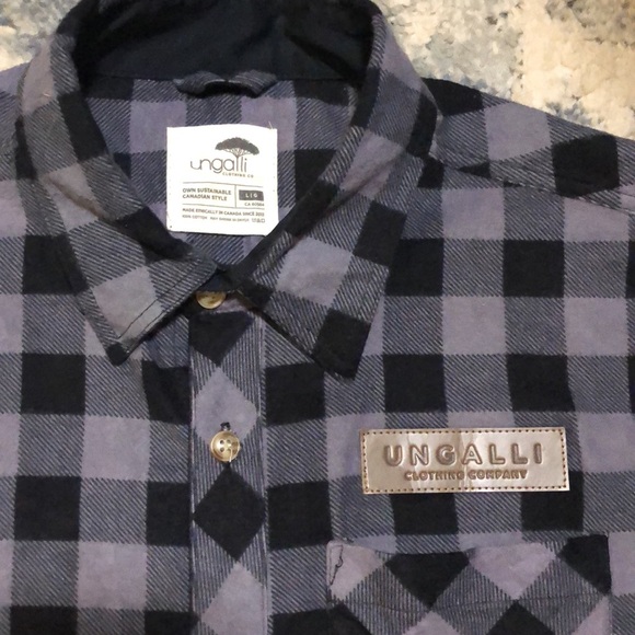 Mens large ungali button down LS - Picture 2 of 5